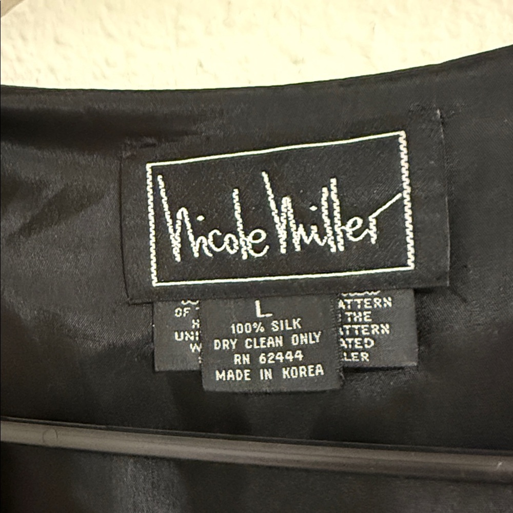 Nicole Miller Vintage Poinsettia Silk Vest Rare 1995 - Picture 3 of 9
